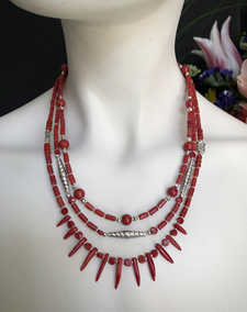 3 Strands of Beautiful Coral Beads